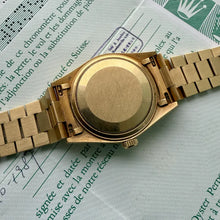 Load image into Gallery viewer, 1987 Rolex Oyster President 18038 Box + Papers - Unpolished - Diamond Dial Bezel