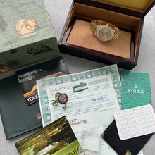 Load image into Gallery viewer, 1987 Rolex Oyster President 18038 Box + Papers - Unpolished - Diamond Dial Bezel