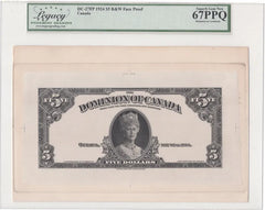 1924 $5 Dominion of Canada Front PROOF