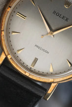 Load image into Gallery viewer, 1956 Rolex Precision 8952 Metropolitan Stunning grey dial Engine turned bezel