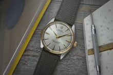 Load image into Gallery viewer, 1958 Rolex Oyster Perpetual 6567 Two Tone Gold + Stainless- Tropical Patina dial