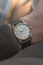 Load image into Gallery viewer, 1958 Rolex Oyster Perpetual 6567 Two Tone Gold + Stainless- Tropical Patina dial