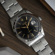 Load image into Gallery viewer, 1965 Rolex Oysterdate Stainless Steel - Stunning Glossy Gilt black dial