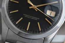 Load image into Gallery viewer, 1975 Rolex Date - Serviced - Sigma Matte Black Dial + Gold Markers / Hands