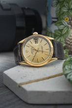 Load image into Gallery viewer, 1980 Rolex 15505 Date 18K fluted bezel - Gold Plated case - Unpolished
