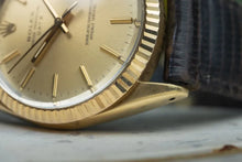 Load image into Gallery viewer, 1980 Rolex 15505 Date 18K fluted bezel - Gold Plated case - Unpolished