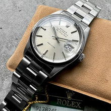 Load image into Gallery viewer, 1986 Rolex Air King Date 5700N Silver Dial - Box + Hang Tag