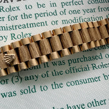 Load image into Gallery viewer, 1987 Rolex President Solid Gold 69178 Box + Papers Unpolished Stunning Blue Dial