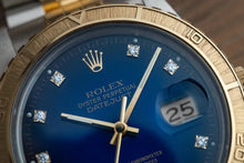 Load image into Gallery viewer, 1987 Rolex Thunderbird Datejust 16253 Jubilee Unpolished - Blue Vignette Diamond