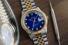 Load image into Gallery viewer, 1987 Rolex Thunderbird Datejust 16253 Jubilee Unpolished - Blue Vignette Diamond