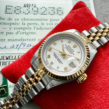 Load image into Gallery viewer, 1990 Rolex Datejust White Roman Numeral Dial 69173 - Jubilee Box + Papers