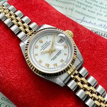 Load image into Gallery viewer, 1990 Rolex Datejust White Roman Numeral Dial 69173 - Jubilee Box + Papers