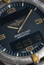 Load image into Gallery viewer, 1995 Breitling 40mm Aerospace F65062 Digital + Analog - Box + Papers – Titanium