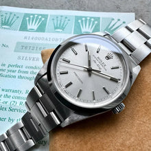 Load image into Gallery viewer, 1996 Rolex Air King Silver Dial 14000 – Box and Papers – Unpolished + Sticker!