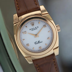 1999 Ladies 26mm Rolex Cellini Cestello 5310 Yellow Gold - Ivory White Dial