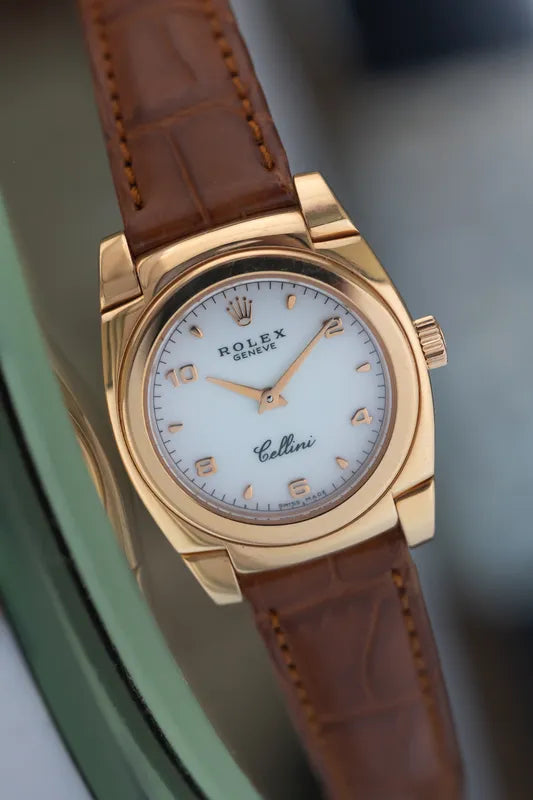 1999 Ladies 26mm Rolex Cellini Cestello 5310 Yellow Gold - Ivory White Dial