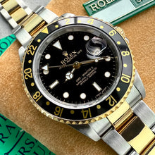 Load image into Gallery viewer, 2002 Rolex GMT Master II 16713 Two Tone Serviced Box + Booklets