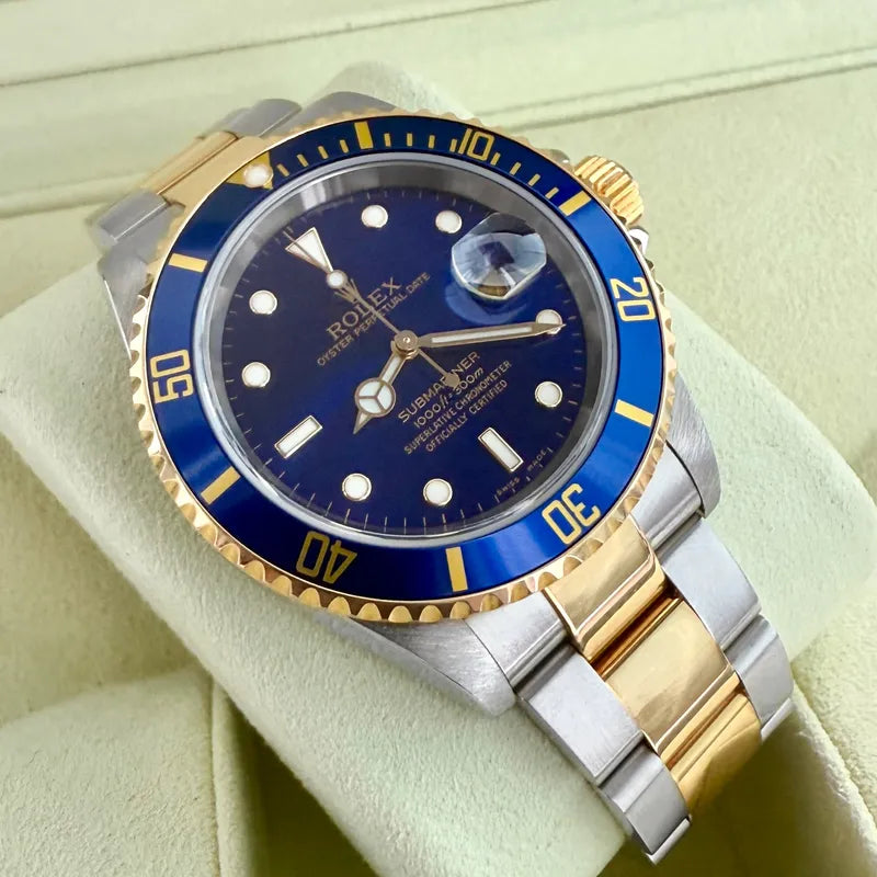 2005 Rolex Submariner Bluesy 16613 Two Tone 16613LB - 2021 Rolex Service