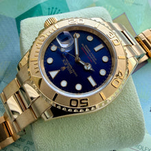 Load image into Gallery viewer, 2007 Rolex Yacht Master 18k Yellow Gold 16628 - Box + Papers Blue Dial