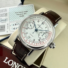 Load image into Gallery viewer, 2022 Longines Heritage Pulsometre Box Papers Limited L2.801.4.23.2