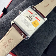 Load image into Gallery viewer, 2025 Cartier 4323 Must De Cartier Tank Must Burgundy Dial WSTA0054 Box + Papers