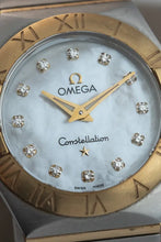 Load image into Gallery viewer, 27mm Omega 18k Gold Constellation 123.20.27.60.55.003 Mother Pearl Diamond Dial