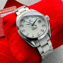 Load image into Gallery viewer, 30mm Omega Aqua Terra Steel Mother Pearl Diamond Dial 23110306155001 Box+ papers