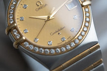 Load image into Gallery viewer, 33.5 Mens Omega Constellation 1217.15.00 -Factory diamond bezel and Diamond Dial