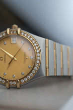Load image into Gallery viewer, 33.5 Mens Omega Constellation 1217.15.00 -Factory diamond bezel and Diamond Dial