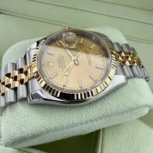 Load image into Gallery viewer, 36mm Rolex 116233 Datejust Gold Dial Jubilee Box