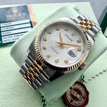 Load image into Gallery viewer, 36mm Rolex 116233 Datejust Jubilee Box Papers - Diamond Anniversary Silver Dial