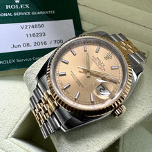 Load image into Gallery viewer, 36mm Rolex Datejust 116233 Two Tone Jubilee - Box / Service Papers