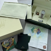 Load image into Gallery viewer, 36mm Rolex Platinum President 118206 Glacier Blue Dial – Serviced - Box + Papers