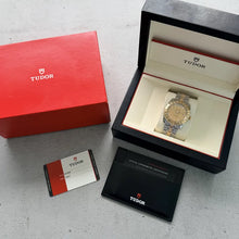 Load image into Gallery viewer, 41mm Tudor 23013 Classic Day Date Linen Dial - Box Papers + Caseback sticker!