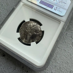 440 - 404 BC Attica Athens Owl Tetradrachm NGC CH XF Ancient Silver -Bold Strike