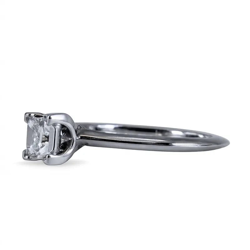 Authentic Tiffany and Co. Platinum Diamond Princess 1.01 I Ring - IF