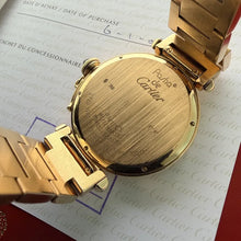 Load image into Gallery viewer, Mens 42mm 18k Gold Cartier Pasha 2726 - Box Papers +Cartier service 232 Grams