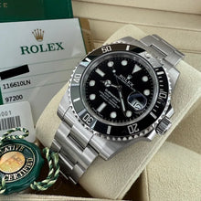 Load image into Gallery viewer, NOS 2019 Rolex 116610LN Ceramic Submariner 116610 SCHLUMBERGER Fully Stickered!