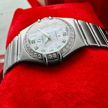 Load image into Gallery viewer, Omega Constellation Steel Diamond Bezel Mother Pearl Dial 14607500  Box + papers