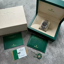 Load image into Gallery viewer, Rolex 36mm Datejust 116244 Black Roman Numeral Box/ Papers Factory Diamond Bezel