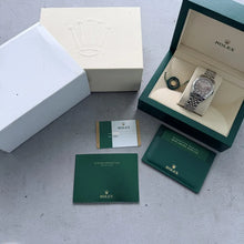 Load image into Gallery viewer, Rolex 36mm Diamond Black Mother of Pearl Datejust Jubilee 116234 Box Papers