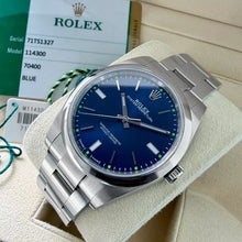 Load image into Gallery viewer, Rolex 39mm Oyster Perpetual 114300 Oyster Blue dial – Box / Papers