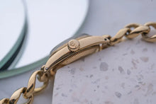 Load image into Gallery viewer, Rolex Oyster Perpetual 18k Solid Yellow Gold 6620 -on vintage curb link bracelet