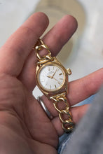 Load image into Gallery viewer, Rolex Oyster Perpetual 18k Solid Yellow Gold 6620 -on vintage curb link bracelet