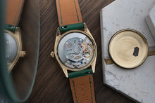 Load image into Gallery viewer, Rolex Oyster Perpetual Gold 1005 Fluted Bezel Alpha Douphine Hands