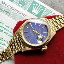 Load image into Gallery viewer, Rolex President 18k Solid Yellow Gold 69178 - Stunning Purple dial
