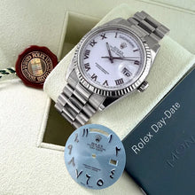 Load image into Gallery viewer, Rolex President Solid 18k White Gold Box + Booklets - Unpolished + Extra dial