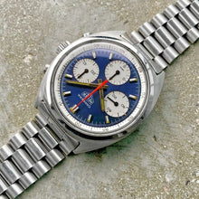 Load image into Gallery viewer, 1970s Heuer Carrera Blue Dial 73653 Chronograph Valjoux 7736