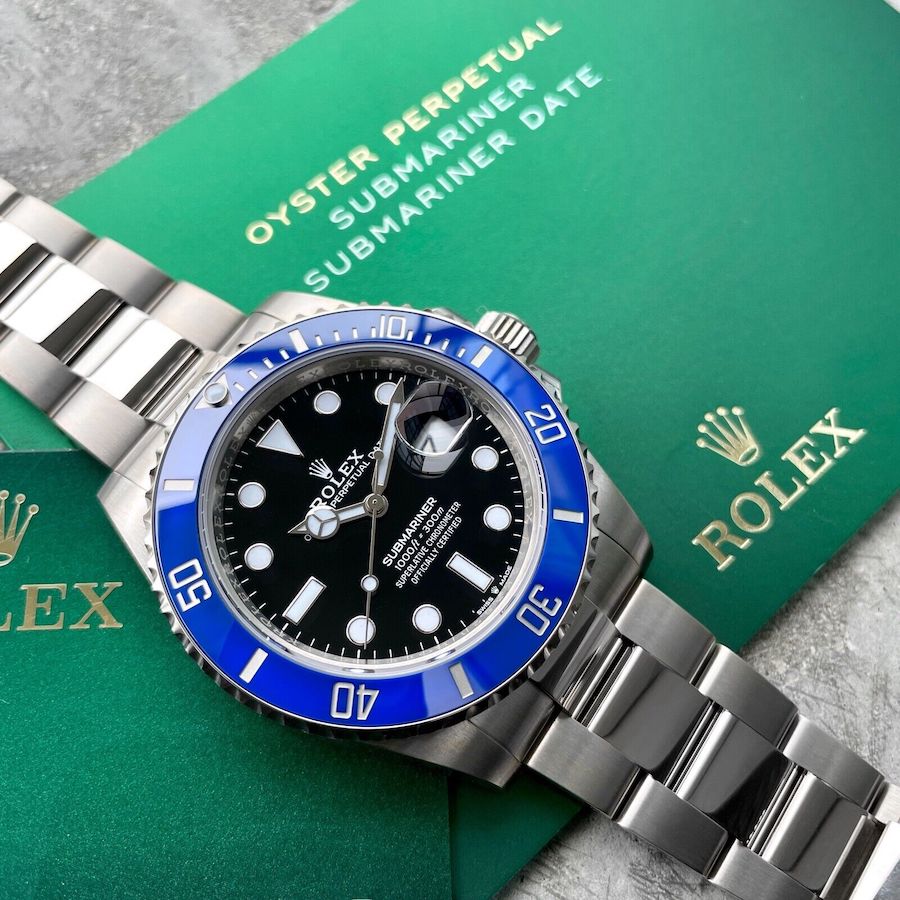 2022 Rolex Submariner Smurf Blue Bezel 126619LB Box and Papers - Main Image