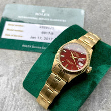 Load image into Gallery viewer, 1973 Rolex Datejust Yellow Gold 69178 Ox Blood Stella - Rolex Serviced!